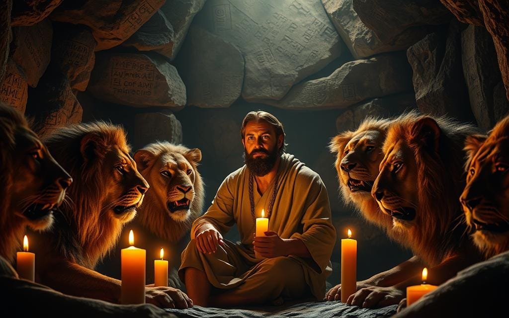 Daniel na cova dos leões Daniel na cova dos leões