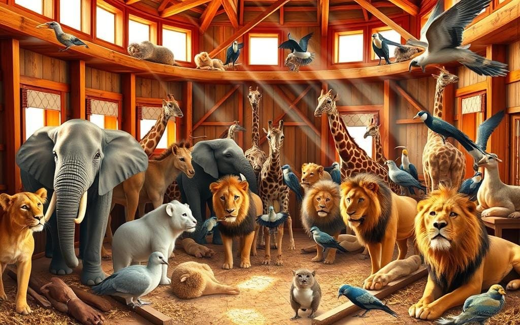 animais na arca de Noé animais na arca de Noé