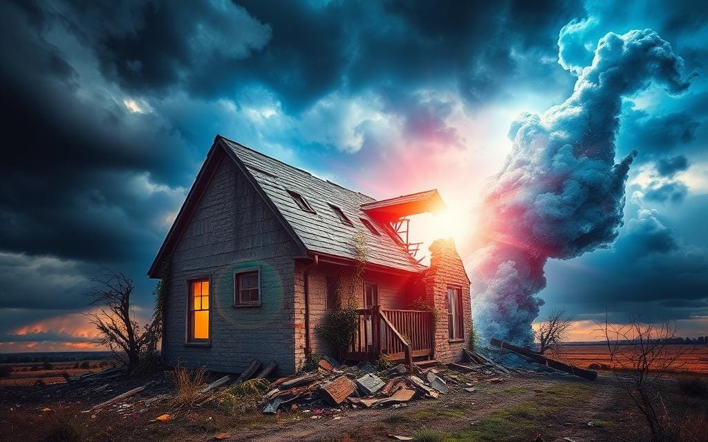 significado sonho casa caindo